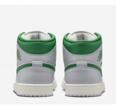 Кроссовки Air Jordan 1 Mid White Pure Platinum Pine Green 