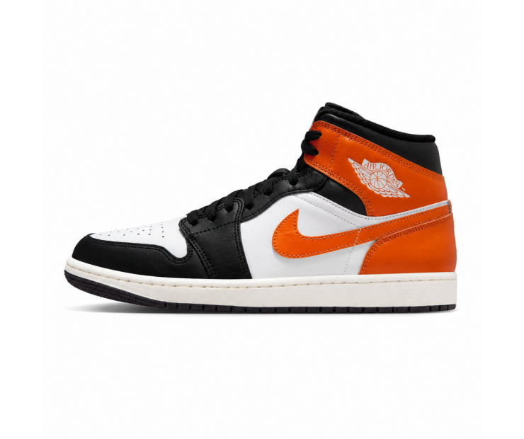 Кроссовки Air Jordan 1 Mid Black Toe Orange Кроссовки Air Jordan 1 Mid Black Toe Orange