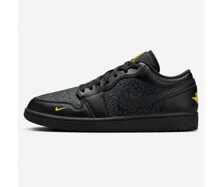 Кроссовки Nike Air Jordan 1 Low Black Elephant Print 