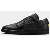 Кроссовки Nike Air Jordan 1 Low Black Elephant Print 
