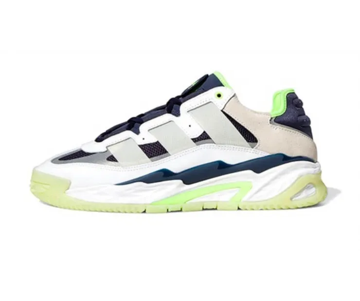 Кроссовки ADIDAS NITEBALL White, Navy & Green