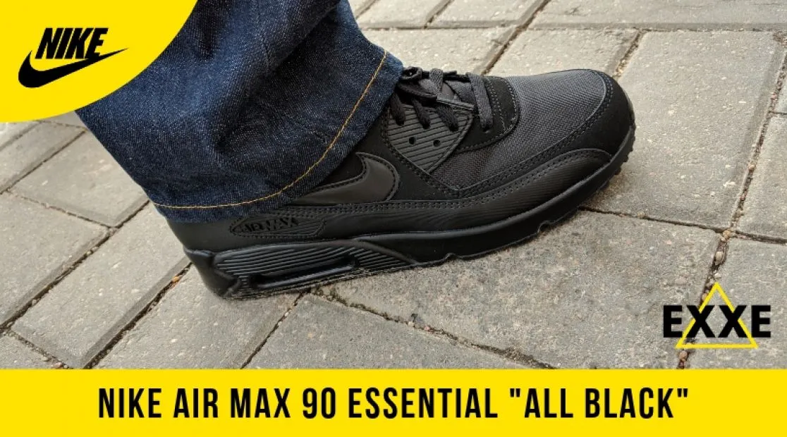 КРОССОВКИ NIKE AIR MAX 90 ESSENTIAL "ALL BLACK" - обзор модели